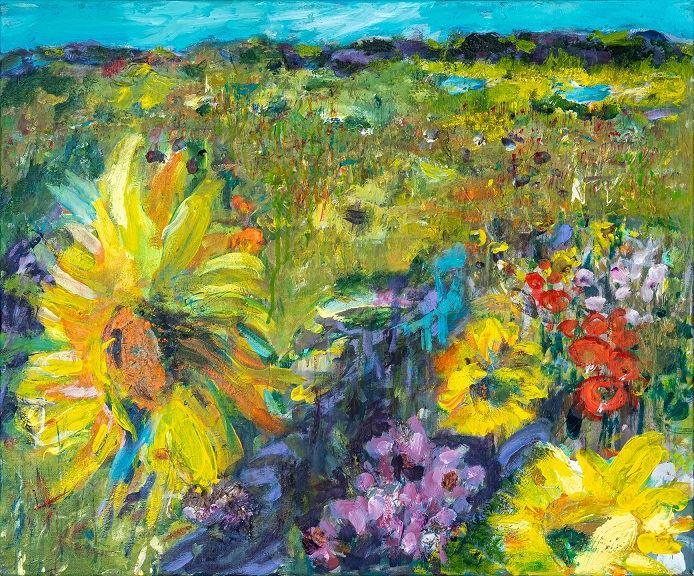 Blühendes Feld bei Breese - Acryl - 60x50 cm (2023)